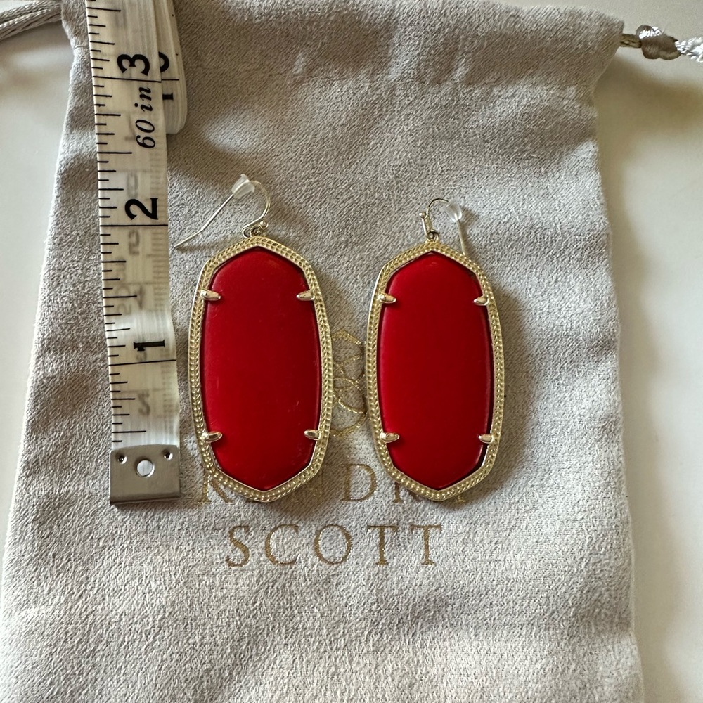 Large Red Kendra Scott Earrings